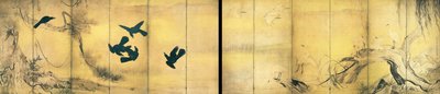 Crows and Herons (Important Cultural Property) by Hasegawa Tohaku